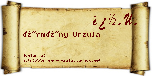 Örmény Urzula névjegykártya